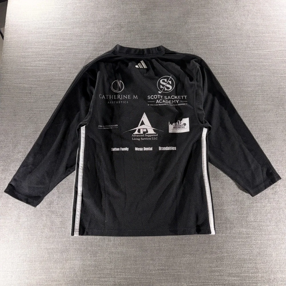 Adidas‎ Arizona Coyotes Hockey Jersey Youth S/M Black Excellent Sponsor Logos